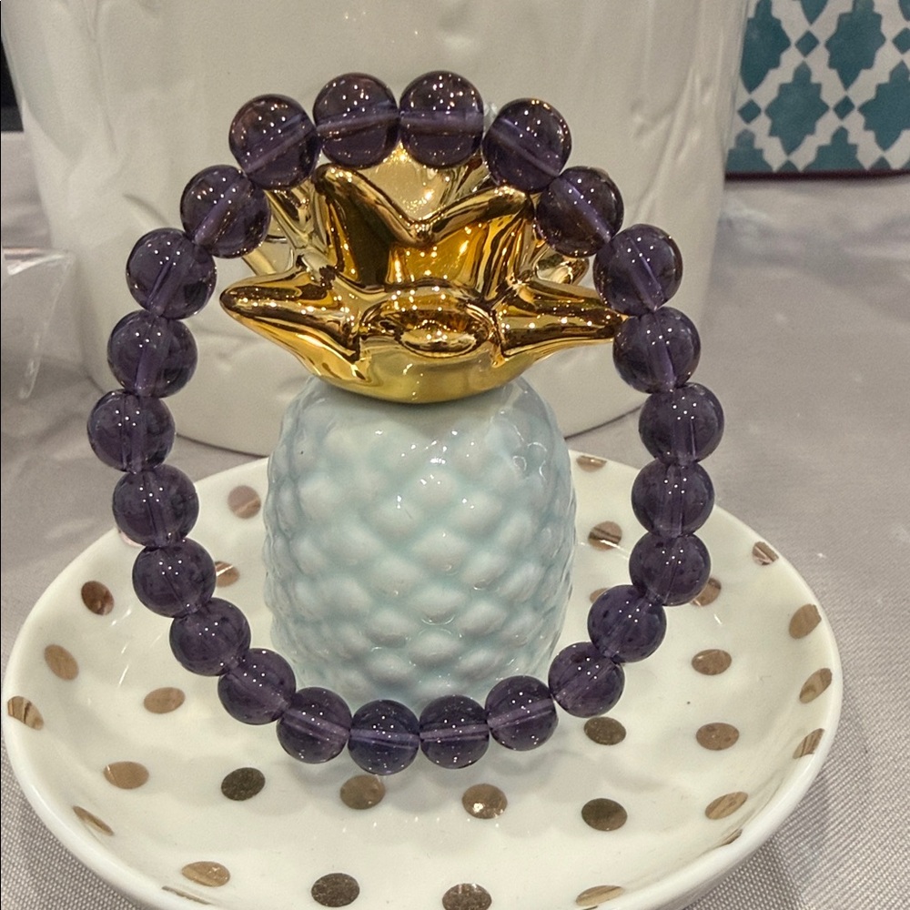 Purple Beaded Kids Bracelet